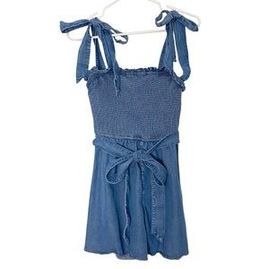 Alice + Olivia Blue Denim Romper